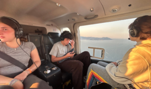 Flying over Rome in Helicopter