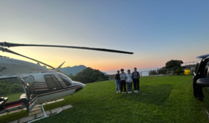 Elicompany Helicopter at dusk