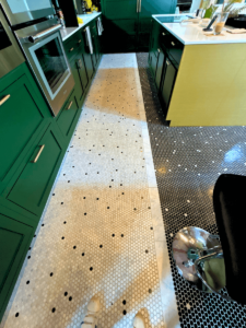 Speckled kitchen tile