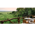 African field view from a dining area balcony